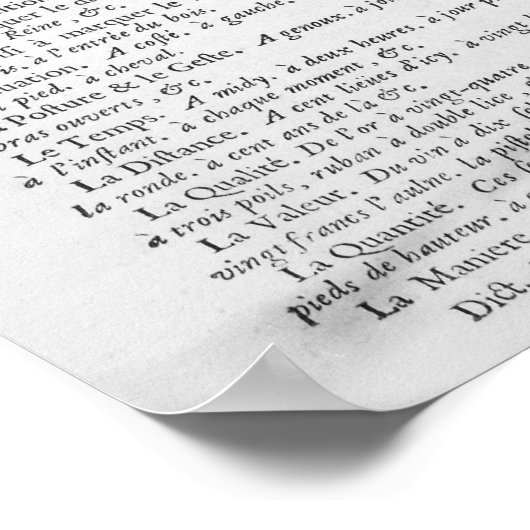 アカデミー辞書フランスのの先駆け ポスター (角)