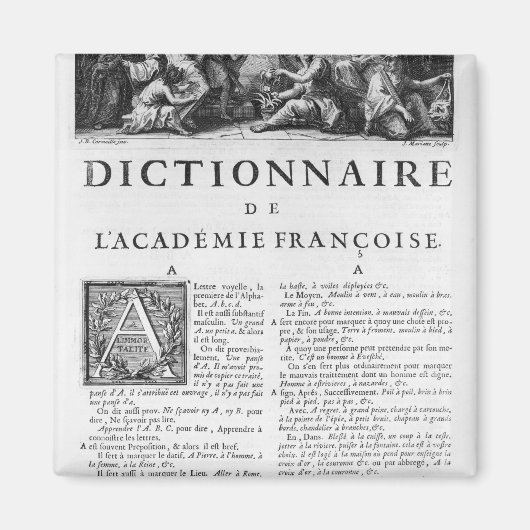 アカデミー辞書フランスのの先駆け マグネット (正面)