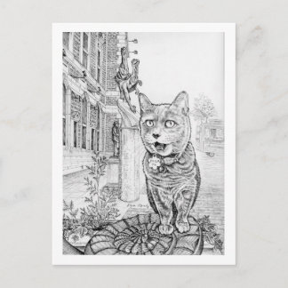 アカデミー・オブ・ナチュラル・サイエンス近くのフィラデルフィアの猫 ポストカード