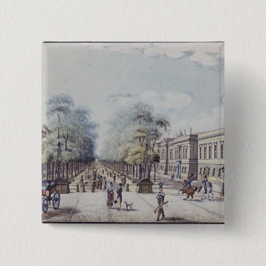 アカデミー、ベルリンを持つシナノキ 缶バッジ (正面)