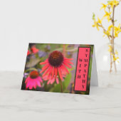 アカネ花エキナセア(悔やみや弔慰) カード (黄色い花)