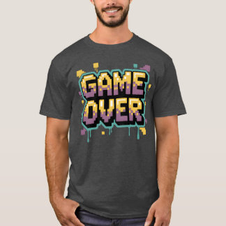 アカハラキツツキ ゲームオーバーメッセージ 懐かしいファミリーゲーム Tシャツ