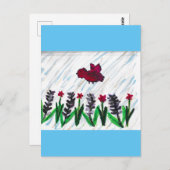 アカバズラベンダーの花 ポストカード (正面/裏面)