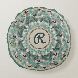 アカバドリとヤマアラシパーソナライズされた ラウンドクッション