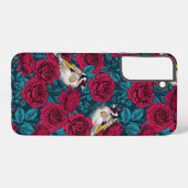 アカバラの花と金魚の鳥 SAMSUNG GALAXYケース (裏面横)