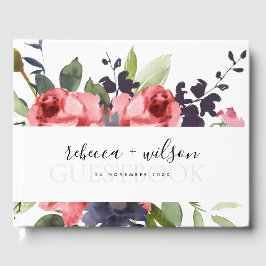 アカバラ牡丹ユーカリフローラウォーター結婚カラー ゲストブック