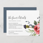 アカバラ牡丹ユーカリ結婚フローラ詳細 エンクロージャーカード (正面/裏面)