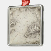 アカプルコの地図の港 メタルオーナメント (左)