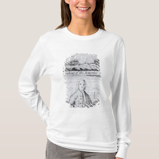 アカプルコの船の取得、1743年6月20日 Tシャツ (正面)