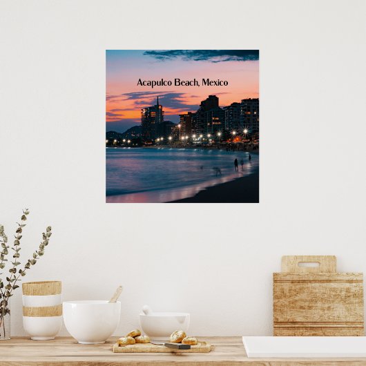 アカプルコビーチ,メキシコ ポスター (キッチン)