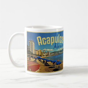 アカプルコメキシコのヴィンテージ旅行 コーヒーマグカップ