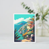 アカプルコメキシコアートヴィンテージ旅行イラストレーション ポストカード (スタンド正面)