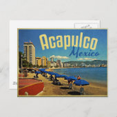 アカプルコメキシコヴィンテージトラベル ポストカード (正面/裏面)