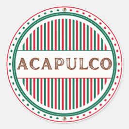 アカプルコ市誇りエンブレム – メキシコのアイデンティティ ラウンドシール