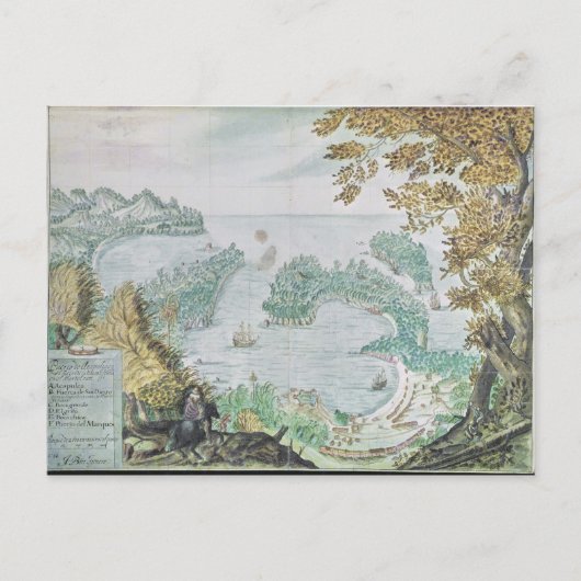 アカプルコ港の見解 ポストカード (正面)