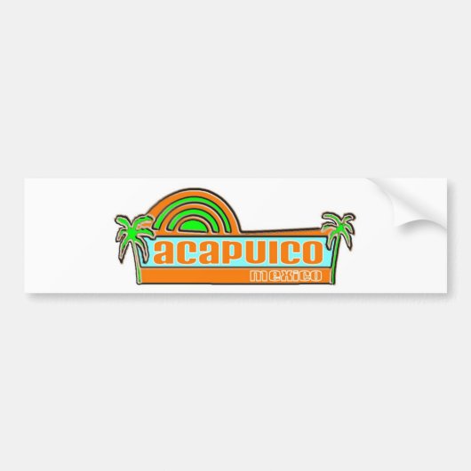 アカプルコ、メキシコ バンパーステッカー (正面)