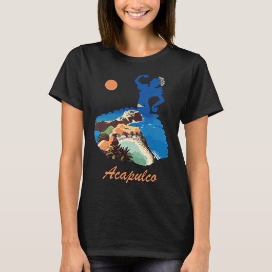 アカプルコ メキシコ ビーチリゾート 旅行 Tシャツ (正面)