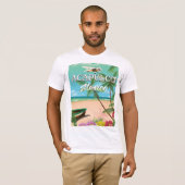 アカプルコ メキシコ レトロ旅行ポスター Tシャツ (正面フル)
