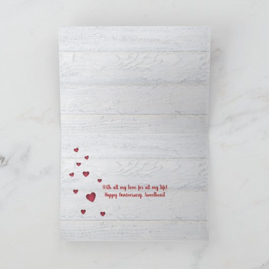 アカペチュニア絵を描とブラ記念日 カード (内部)