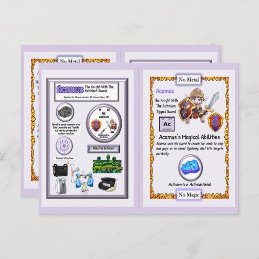 アカマス – 騎士のアクチニウムの剣 ポストカード (正面/裏面)