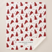 アカマツ冬林モノグラムモダン シェルパブランケット (正面)