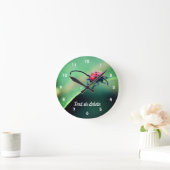 アカムシの虫が近いパーソナライズされた ラウンド壁時計 (ホーム)