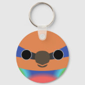 アカムネコビトインコの顔 キーホルダー (裏面)