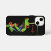アカメアオモリアートカエル 個人名入り iPhoneケース (裏面横)