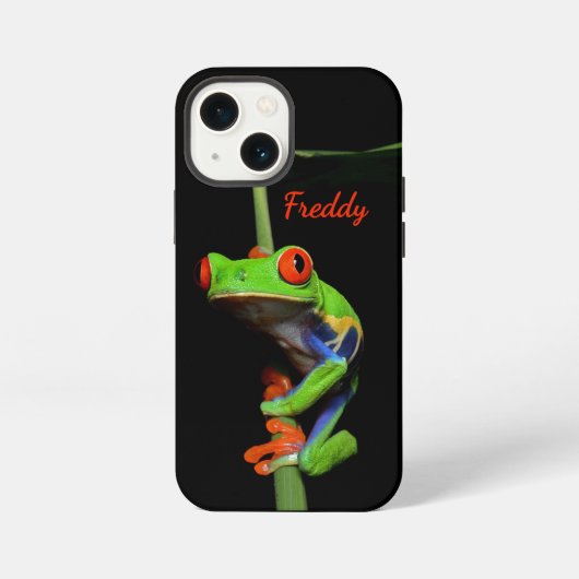 アカメアオモリアートカエル 個人名入り iPhoneケース (裏面)