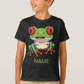 アカメアマガエルのかわいいキッズTシャツ Tシャツ (正面)