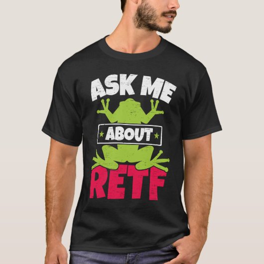 アカメアマガエル RETF について聞いてください カエル 両生類 Tシャツ (正面)