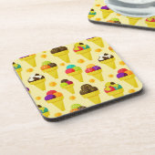 アカラフルイスクリームコーン コースター (左側)