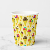 アカラフルニメのアイスクリームコーン 紙コップ (正面)