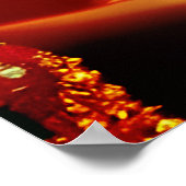 アカラフルフリカ女性パープルオレンジファンタジー ポスター (角)