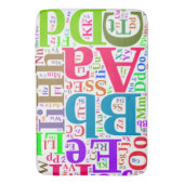 アカラフルルファベット バスマット (正面縦)