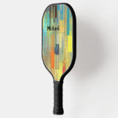 アカラフルートモダンモノグラムピックボールパドル ピックルボールラケット (左)