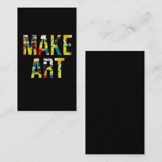 アカラフルー絵画ト作芸術的家 名刺 (正面/裏面)