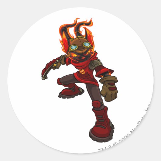 アカラ・モルタラ棋士 ラウンドシール (正面)