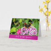 アカレンダチョウの回復祝いグリーティングカード カード (黄色い花)