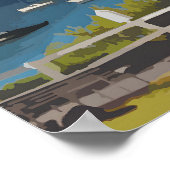 アカロア ニュージーランド 旅行 ポスター (角)