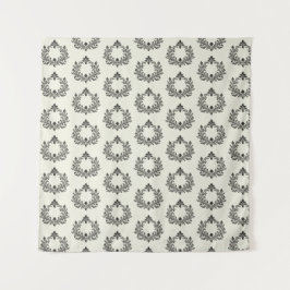 アカンサスと古代、ブラック&アイボリー結婚ズ。 タペストリー