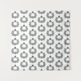 アカンサスと古代、黒と白結婚の タペストリー