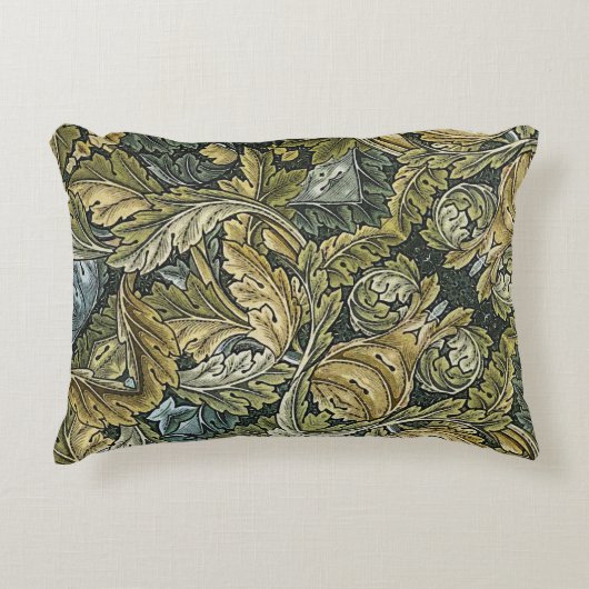 アカンサスヴィンテージフローラルパターンbyウィリアム・モリス アクセントクッション (正面)