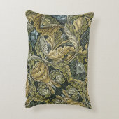 アカンサスヴィンテージフローラルパターンbyウィリアム・モリス アクセントクッション (裏面(縦))