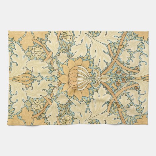 アカンサス州ウィリアム・モリスによる聖ジェームス葉ズ キッチンタオル (横)