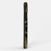 アカンサス葉の金ゴールドとブラック Case-Mate iPhoneケース (裏面/右)