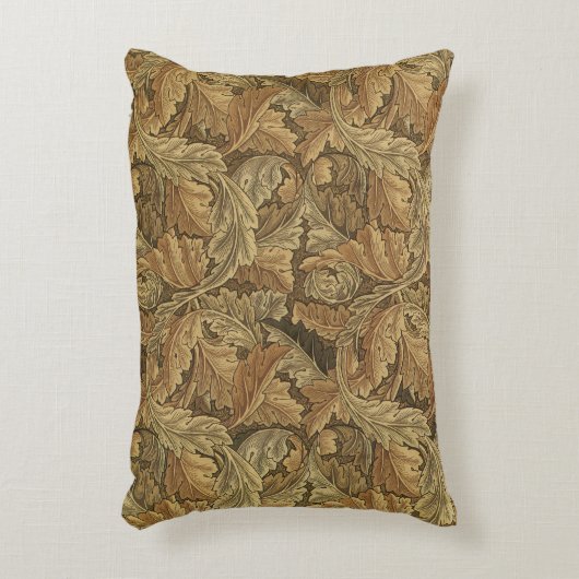 アカンサス葉スのアンティーク織物ウィリアム・モリス アクセントクッション (正面(垂直))