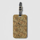 アカンサス葉スのアンティーク織物ウィリアム・モリス ラゲッジタグ (正面縦)
