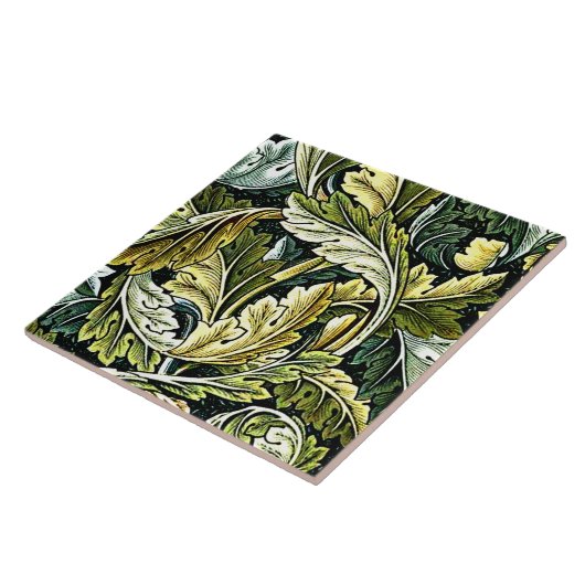 アカンサス、ヴィンテージ・ウィリアム・モリス像 タイル (側面)