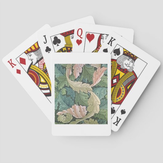 「アカンサス」壁紙デザイン, 1875 トランプ (裏面)